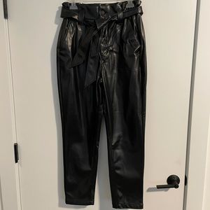 Express Super High Waist Faux Leather Pant